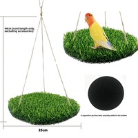 Hamac en herbe pour animaux de compagnie Furrivo de taille moyenne pour perroquets et écureuils/hamster, jouets d'escalade en matériau PP, forme ronde