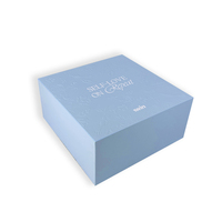 Caja de Regalo para Velas de Dos Piezas con Tapa y Base, Diseño Moderno y de Lujo, Logotipo Personalizado del Fabricante, Grabado en Relieve, Laminación Mate, Cartón Reciclado