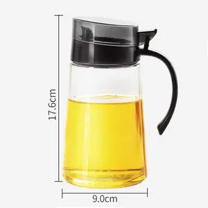 醋，橄榄油罐分配器罐设计厨房烹饪塑料顶玻璃700毫升新草药和香料工具存储调味品盒子