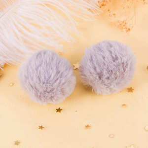 Pompones de Piel Sintética de Conejo con Pedrería de Nantong, 4 cm, Coloridos, Mini, para Manualidades, Sombreros Navideños, Decoraciones Artificiales - Product Image 4