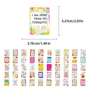 50 шт. вдохновляющих цитат и заметок, водонепроницаемые наклейки из ПВХ для творчества, для блокнота, кружки, чемодана, канцелярской коробки - Product Image 2
