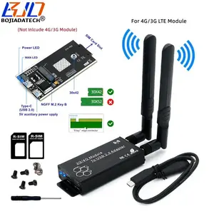 NGFF Modem M.2 Key-B ke USB tipe-c nirkabel, Modem GSM 3G 4G LTE WWAN, kartu adaptor modul Slot SIM 2 antena + casing pelindung