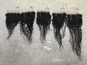 Letsfly Promoción de $5, Cabello Humano 100% Transparente, Frontal de Encaje 13x4, Cierre 4x4, 10-22 Pulgadas, Liso y Rizado, Cierre de Cabello Remy 9A - Product Image 6