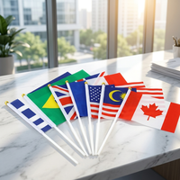 Drapeau de poche personnalisé en polyester 100D pour l'intérieur et l'extérieur, avec logo, représentant les drapeaux de tous les pays du monde