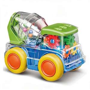Camion jouet électrique <span class=keywords><strong>en</strong></span> plastique transparent avec mélangeur, camion jouet avec lumière et <span class=keywords><strong>musique</strong></span> pour enfants - Product Image 3