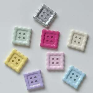 Botones Cuadrados Pequeños de Colores Pastel, Materiales para Manualidades, Decoración para Ropa, Zapatos, <span class=keywords><strong>Calcetines</strong></span>, Fundas de Teléfono, Accesorios para <span class=keywords><strong>Crocs</strong></span> - Product Image 3