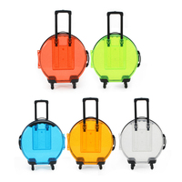 Mini valise à bonbons vide populaire, sac à main en plastique à la mode, boîtes de rangement de maquillage cosmétique, emballage rond, boîte d'emballage cadeau