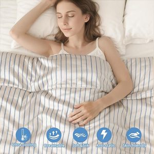 Couette de refroidissement Queen Size, couverture de refroidissement double face pour dormeurs chauds et bonbons de nuit, couette d'été légère - Product Image 3