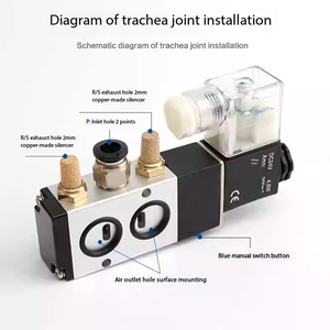 Vanne solénoïde de type plaque 4M210-08, vanne directionnelle de cylindre pneumatique 4M310-<span class=keywords><strong>10</strong></span>, vanne à air à deux positions et cinq voies 220V/24V - Product Image 5