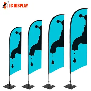 Außenwerbung 50cm Feder Flagge Pole Ground Spike Fußball Event Beach Flag Zeichen