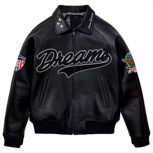 Jaket Musim Dingin Pria Berkualitas Tinggi Kulit Tahan Air dengan Bordir Kustom Patch Chenille Jaket Varsity - Product Image 3