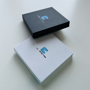 Scatola di imballaggio in cartone a forma di libro nero personalizzato scatola regalo magnetica Nfc scatola di biglietti da visita in metallo confezione - Product Image 6