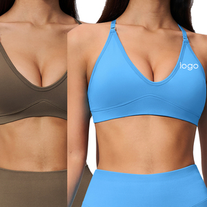 Reggiseno Sportivo Personalizzato con Logo, Scollo a V, Spalline Incrociate, Schiena Scoperta, <span class=keywords><strong>per</strong></span> Corsa e <span class=keywords><strong>Sport</strong></span>, dal Produttore - Product Image 1