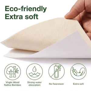 Serviettes en papier jetables en pâte de bois vierge, épaisses, gaufrées, sans peluches, de qualité alimentaire, pour restaurant et maison - Product Image 4
