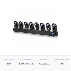 Barre de lavage inclinable à tête mobile 8x30W LED RGBW, huit têtes inclinables indépendamment pour concerts et spectacles télévisés - Product Image 5
