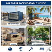 Servicio OEM, Diseño Personalizado, Contenedor Modular Aislado para Tienda Comercial, Kiosco con Ventanas Grandes de Vidrio para Sala de Exhibición