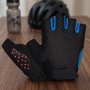 Weightlifting Gloves Half-Finger Breathable Leather & Polyester Gel Pads Race-Friendly Fitness Equipment <b>Accessories</b> - Product Image 3