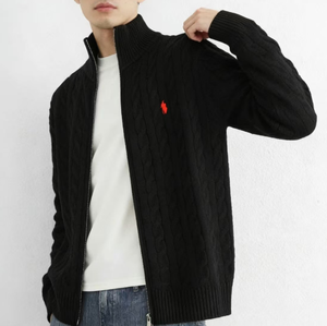 <span class=keywords><strong>Pull</strong></span> en maille à col roulé, style décontracté vintage, épais, à demi-zip, manches longues, vente en gros à prix réduit - Product Image 3