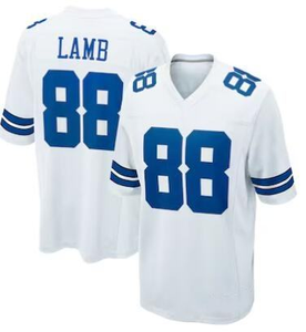 Jersey Sepak Bola Amerika Pria Remaja untuk Dallas # 4 Dak Prescott # 88 CeeDee Lamb # 3 Jersey Jahitan Pendek George Pickens - Product Image 6