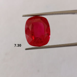 Rubí cultivado en laboratorio, corte cojín, piedra suelta, rojo premium, para la fabricación de joyas, joyería artesanal de lujo. - Product Image 1