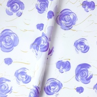 Papier d'emballage pour fleurs imperméable, peinture à l'encre, emballage cadeau pour fleurs, emballage de bouquet, style coréen, cadeau personnalisé pour fleuriste