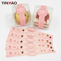 Autocollants adhésifs imperméables personnalisés en vinyle, étiquettes pour boîtes à gâteaux, étiquettes d'emballage alimentaire pour boulangerie, pour la décoration de desserts