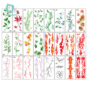 <span class=keywords><strong>2025</strong></span> mới nhất thực tế Halloween lửa mạch máu hình xăm tạm thời nghệ thuật cơ thể thiết kế hình xăm mới - Product Image 6