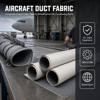 Tuyau de climatisation au sol pour avions en tissu Hypalon enduit de nylon, résistant aux UV et ignifuge, avec service de découpe