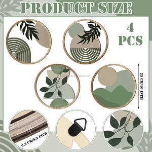 ديكور جداري للغرف مخصص إطار فني معلق من خشب ووهو للشقة وغرف النوم ديكورات خشبية - Product Image 6