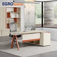 EGROspace - Mobilier de style moderne et élégant - Table de direction personnalisée - Bureau élégant en bois pour PDG - Bureau de direction