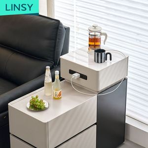 Mueble de Salón de Diseño Moderno en Melamina Blanco y Negro con 2 Cajones y 2 Compartimentos ZQ1O-A - Product Image 5