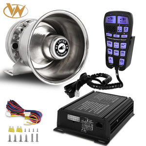 Sirena da <span class=keywords><strong>Polizia</strong></span> da 12V / 24V 200W, Amplificatore per Sirena <span class=keywords><strong>Auto</strong></span> ad Alte Prestazioni, Altoparlante a Tromba per Ambulanza e Camion dei Pompieri - Product Image 1