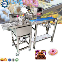 Fruits secs entièrement automatique Date et sucre Chocolats Noix Machine d'enrobage Ligne d'enrobage de chocolat avec Tunnel de refroidissement