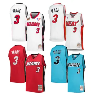 Dwyane Wade Miami Basketball Jersey Embroidered Stitched Classics Uniform Men's Shirts Hall of Fame Class of 2023 Throwback