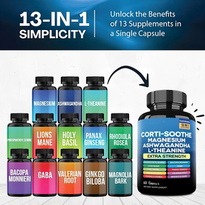 Capsule di Ashwagandha e <span class=keywords><strong>L</strong></span>-Teanina OEM 60 Capsule per Migliorare <span class=keywords><strong>l</strong></span>'<span class=keywords><strong>Attenzione</strong></span> e lo Stato Emotivo Capsule di Magnesio - Product Image 5