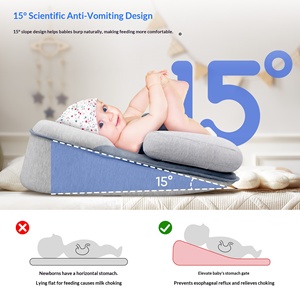 Almohada <span class=keywords><strong>de</strong></span> Alimentación Inclinada Antirreflujo y Antiderrames para Bebés, Multifuncional, <span class=keywords><strong>de</strong></span> Forma Ovalada, para Recién Nacidos - Product Image 2