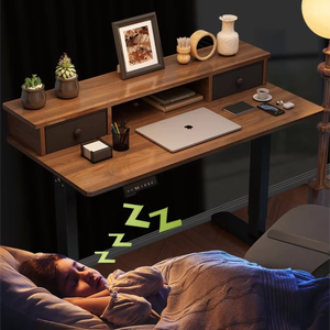 Ofis veya ev kullanımı için dahili raf ayaklı masa ile ergonomik Modern yükseklik ayarlanabilir oyun masası dayanıklı bilgisayar masası - Product Image 2