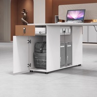 Escritorio de oficina de estilo moderno de Foshan con estantes de madera para el hogar, oficina, hospital, estación de trabajo, partición, mesa de conferencias, muebles