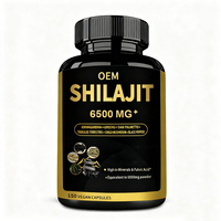 Capsules de résine de Shilajit de l'Himalaya OEM/ODM - Avec acide fulvique, maca et ginseng, végétaliennes, certifiées GMP, COA disponible, marque privée