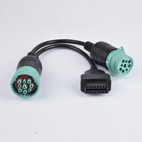 Câble répartiteur en Y Linkyou OBD J1939 9 broches mâle 16 broches femelle, conducteur en cuivre 12V, gaine en PVC, longueur personnalisée 0,3m pour automobile