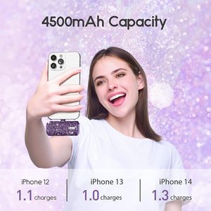 2025 món quà ý tưởng sang trọng kim cương Thiết kế mini Pocket ngân hàng điện 4500mAh Viên nang di động sạc tương thích với iPhone Samsung - Product Image 3