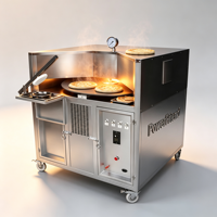 Four électrique tandoori avec moteur et table rotative automatique pour la cuisson du roti, du pain pita et des tortillas à usage commercial