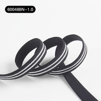 Bande élastique en nylon côtelé personnalisée en usine, à rayures verticales, pour bretelles de soutien-gorge, durable, haute ténacité, confortable