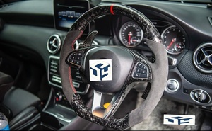 Volant en fibre de carbone forgé sur mesure de haute qualité pour Mercedes Benz W205 W176 W246 W212 <span class=keywords><strong>Classe</strong></span> A <span class=keywords><strong>Classe</strong></span> E - Product Image 2