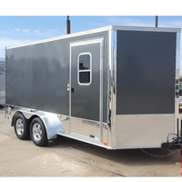 Caravane à moteur petite et fermée 7x14 avec lits escamotables, tente, camping-car mobile, camping-car à vendre
