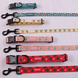 OKEYPETS-<span class=keywords><strong>Collar</strong></span> de entrenamiento para caminar, <span class=keywords><strong>collar</strong></span> ajustable con estampado de poliéster para mascotas, hebillas de metal personalizadas, collares para perros - Product Image 3