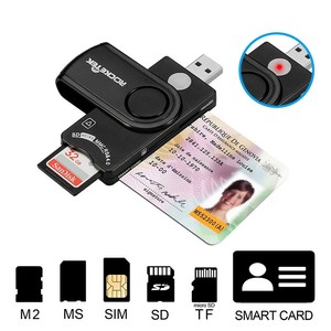Đa USB2.0 ngân hàng IC ID EMV MMC USB-CCID ISO 7816 SD TF M2 MS Đầu đọc thẻ thông minh Tương thích với <span class=keywords><strong>Windows</strong></span> <span class=keywords><strong>7</strong></span> 8 10 và Linux OS - Product Image 4