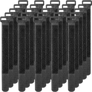 100% Polyester cinch dây đeo 30cm quan hệ cáp với móc điều chỉnh vòng lặp tùy chỉnh màu sắc tự dính khóa cắt hình in logo - Product Image 4