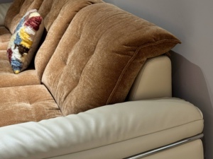 Nordischer Stil <span class=keywords><strong>Sofa</strong></span> Verstellbar L-förmig Überlegene Qualität Chenille-Stoff Plüschweicher Touch Ecksofa für Wohnzimmer - Product Image 4