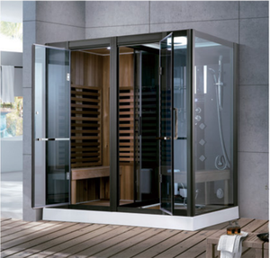 LUXURY Steam <strong>Sauna</strong> Shower Combination Room <strong>Infrared</strong> <strong>Sauna</strong> Room Factory Cheap Price - Product Image 5
